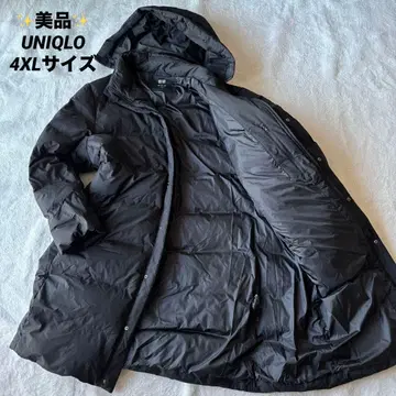 새상품급 UNIQLO 유니클로 심리스 다운 롱 코트 4XL 블랙