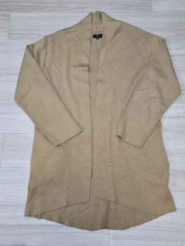 MB 베이지 니트 롱 가디건