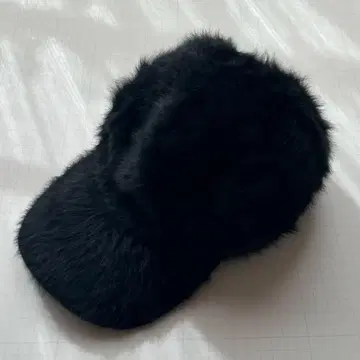 퍼 캡 에코 퍼 인조 모피 샤기 모자 블랙