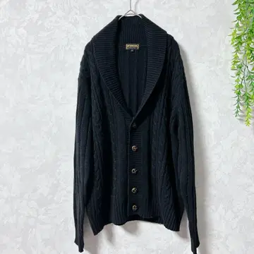 [맥레거] 가디건/숄카라 케이블/울/L/블랙