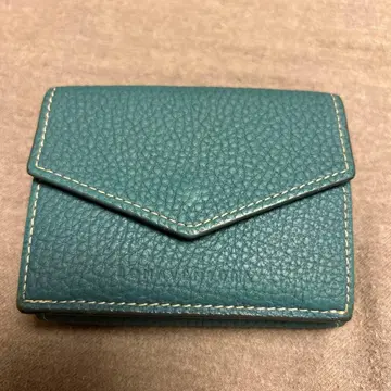 보나벤츄라 3단 폴더형 지갑 스몰 월렛 터콰이즈 블루 시보 가죽