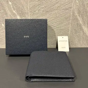 SHIPS 네이비 이단 접이식 지갑