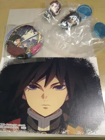 귀멸의 칼날 토미오카 기유 캔뱃지 캔버스풍 보드 스와라세타이