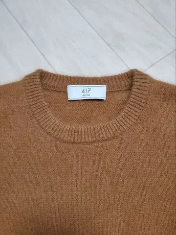 EDIFICE 417 크루넥 스웨터 카멜