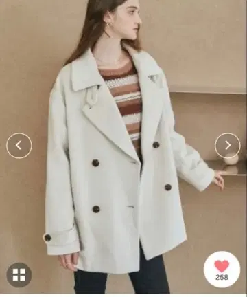 아카이브 하프 더블 코트 archives 아우터 화이트 코트