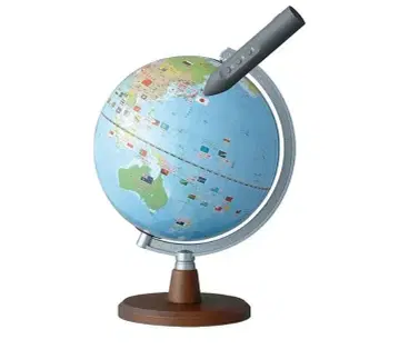 말하는 국기 부착 지구본 레이메이후지 터치 펜만