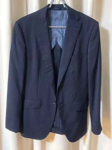 ARANHOUSE 에크루 네이비 스트라이프 수트 상하의 세트 M 사이즈