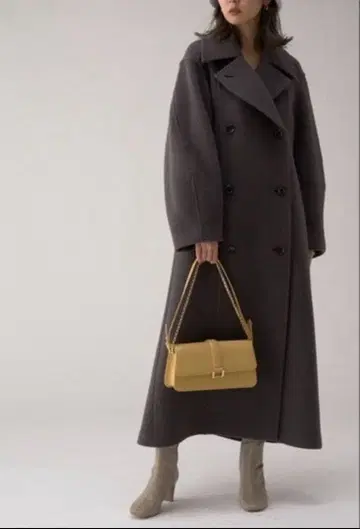 SNIDEL 스나이델 허리핏 롱 코트