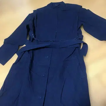 가마쿠라 마죠엔 네이비 롱 코트