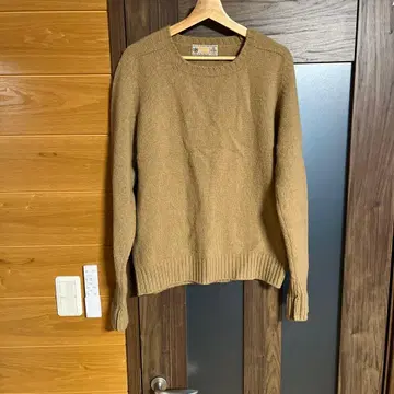 Norman Tulloch 울 니트 스웨터 브라운