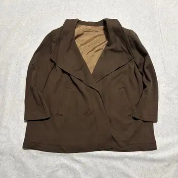 노카라 자켓 V넥 빈티지 브라운 아카이브 y2k