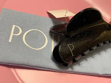 POTETE 포테테 빅 하트 라메 블랙 헤어 클릭 스카이블루 복조리 포함