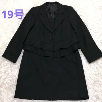 빅 사이즈 세레모니 수트 19호 5L 셋업 페플럼 블랙