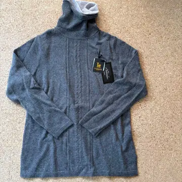 캐시미어 100% 터틀넥 스웨터 그레이 미사용 택 포함 M-L