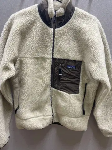 patagonia 플리스 자켓 아이보리/브라운