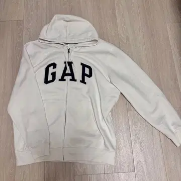 GAP 지퍼 후드티 화이트