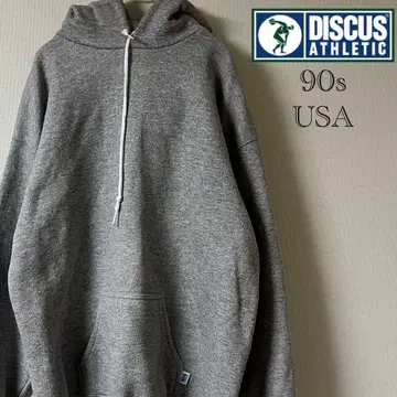 90s DISCUS(디스커스) 풀오버 후디/L/그레이/USA제