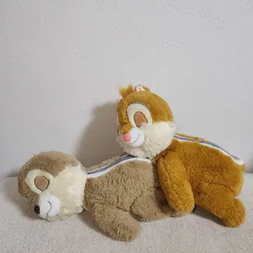 디즈니 칩&데일 스야스야 오야스미 봉제 인형 2체 세트