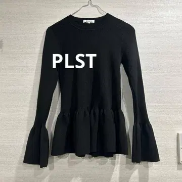 플라스테 페플럼 리브 니트 프릴 슬리브