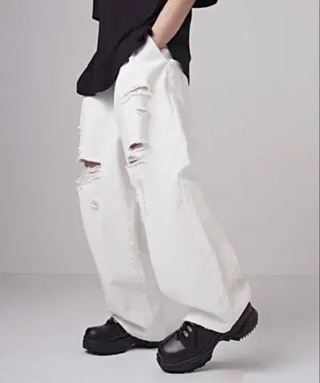 ADRER 빈티지 메이크 와이드 테이퍼드 데님