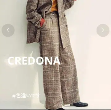 [ 시착만 한 상품 ] CREDONA 와이드 팬츠 체크 팬츠 가을/겨울