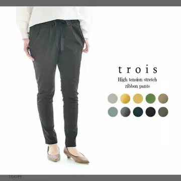 trois 하이텐션 스트레치 리본 팬츠 0 사이즈