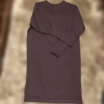 greenlabel reloxing 진한 갈색 리브 긴팔 니트 원피스