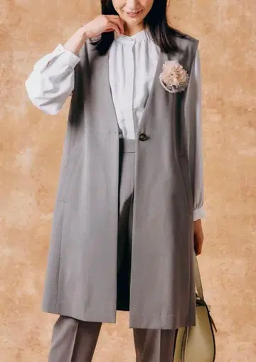 글로벌 워크 아름다운 실루엣 롱베스트 와이드 팬츠 셋업