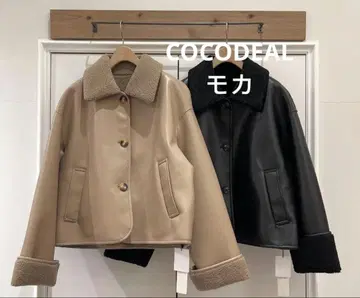 [택 포함 새상품] COCODEAL 페이크 무스탕 라이닝 자켓