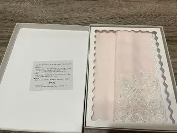 긴자 와코 손수건 레이스 핑크
