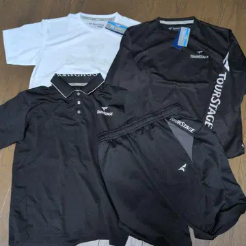 묶음 판매 TOURSTAGE 골프웨어 세트 반팔 긴팔 피케 셔츠 바지
