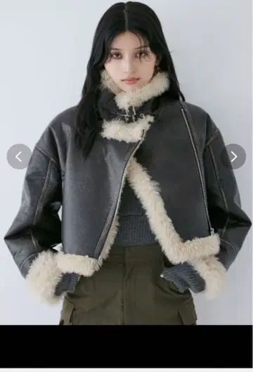 MURUA 빈티지 라이크 페이크 무스탕 자켓 브라운 컨디션 최상