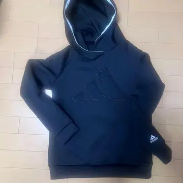 adidas 후드 부착 블랙 스웨터