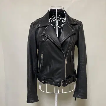 ZARA Trafaluc 양가죽 가죽 더블 라이더 자켓 M