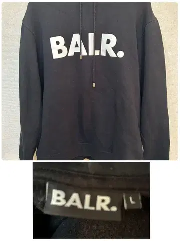 BALR. 블랙 후드티 L
