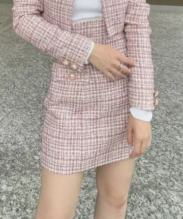 하이웨스트 트위드 미니 스커트 EIMYISTOIRE 에이미 이스트 월