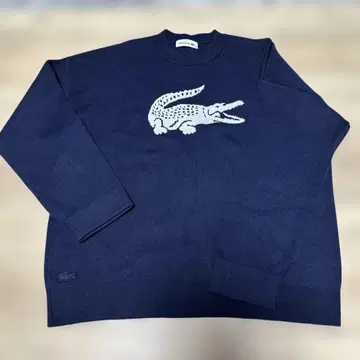 새상품급 LACOSTE 라코스테 빅 악어 로고 니트 38