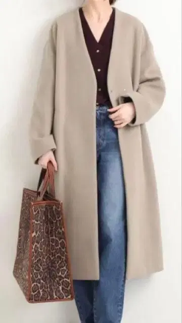 IENA manteco 노카라 롱 코트