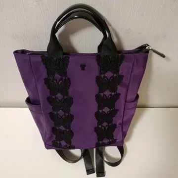 보라색 레이스 장식 백팩