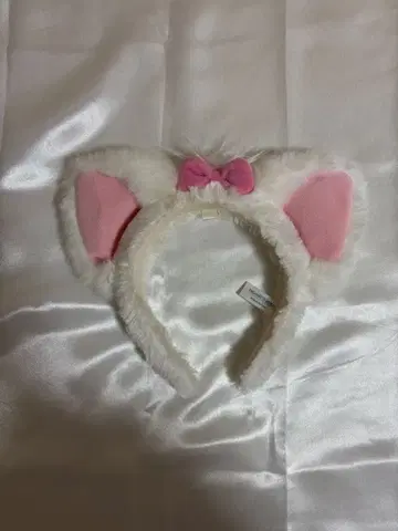 마리 머리띠 화이트와 핑크