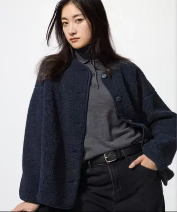 새상품급 UNIQLO 보아 플리스 릴랙스 가디건 M 여성용