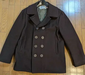 Schott 피 코트 다크 브라운 42