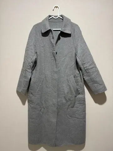 PLST 그레이 롱 코트 벨트 포함