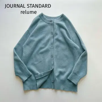 저널 스탠다드 리룸 폭스 울 크루넥 가디건 파랑