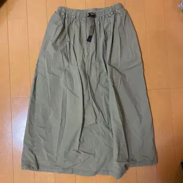 그라미치 롱 스커트 카키 F 사이즈