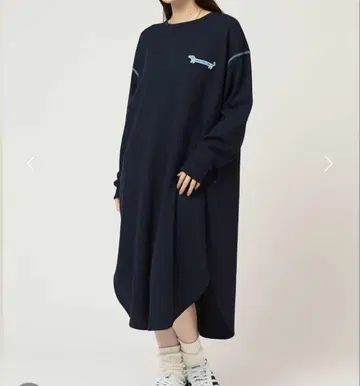 그라니프 너무 긴 개 와플 원피스