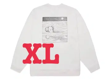 새상품 미사용 유니클로x카우스 스웨트 셔츠 '와이드' 사이즈:XL