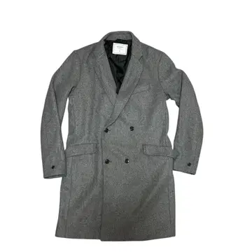 새상품급 그레이 더블 브레스트 롱 코트 남성용 M