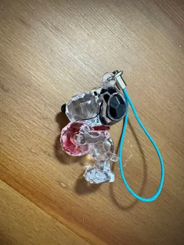 스누피 아크릴 스트랩 클리어/핑크