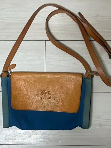 일비종떼 가죽과 캔버스 숄더백